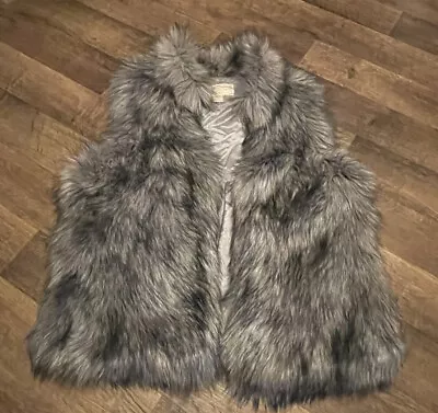  Michael Kors Faux Fur Shaggy Vest Fox Coyote Sz L • $16.99