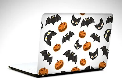 15.6 Inch Halloween Cat Pumpkin Bat-Laptop/Vinyl Skin/Decal/Sticker/Cover-LF71 • £6.99