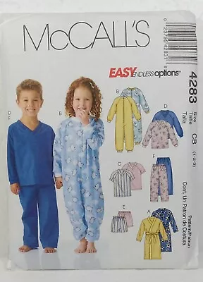 McCall's Easy Endless Options Toddlers & Kids Sleepwear Sewing Pattern 4283 Cut  • $3.40