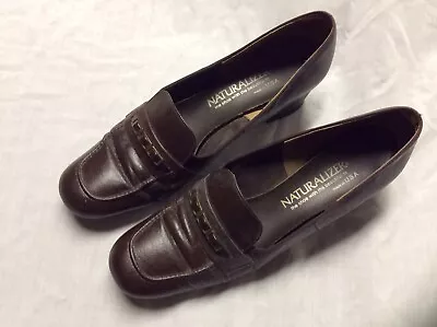 Vintage Women’s Brown Leather Naturalizer Dress Shoes With Heel Ss 8-1/2 AA/AAAA • $14