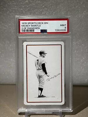 MICKEY MANTLE PSA 9 MINT Vintage New York Yankee Collector Card 1978 Sports Deck • $29.99