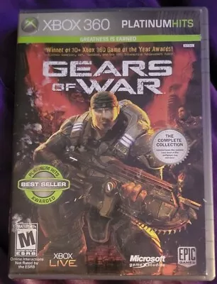 Gears Of War (Microsoft Xbox 360 2006) COMPLETE! Platinum Hits Double Discs • $6.50