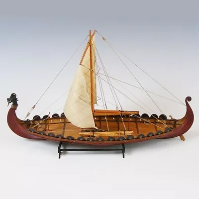 1:50 Viking Ship Wooden Scale Sailing Boat Wood Scale Ship Assembly Model Kit • $144.99