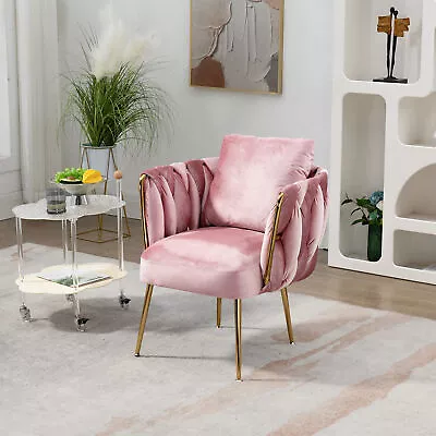 Modern Accent Chair Upholstered Chair Comfortable Velvet Chair For Living Room • $132.90