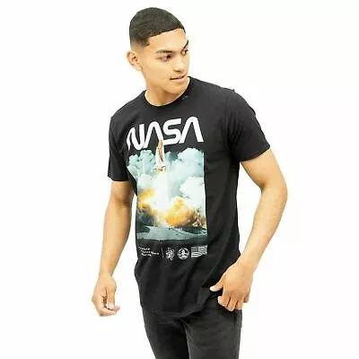 Official NASA Mens Lift Off T-Shirt Black S - XXL • £13.99