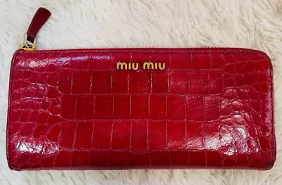 Miu Miu Wallet Red Used Shipped From Japan • $48