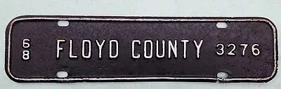 1968 Floyd County Virginia License Plate Town Tax Tag City Topper # 3276 • $44.99