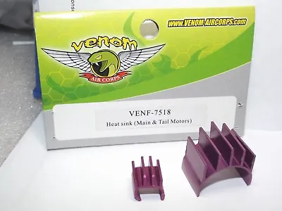 £8.59 • Buy Venom Heat Sink Main & Tail Motors Purple Aluminium NR3D Venf7518