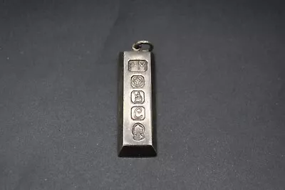 T Heavy Vintage PM Sterling Silver 925 Ingot Pendant 31.8g • $4.04