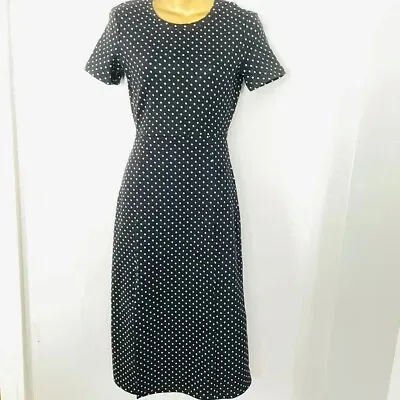 Zara Polka Dot Midi Dress Side Slit Maternity Style • £17.37