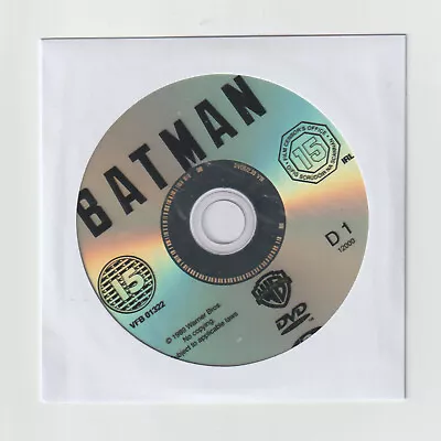 Dvd - Batman (1989) - Tim Burton/michael Keaton - Disc Only! • £1.75