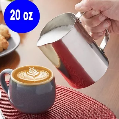 20 Oz Stainless Steel Milk Frothing Pitcher Cup Coffee Latte Craft Mug • $9.95