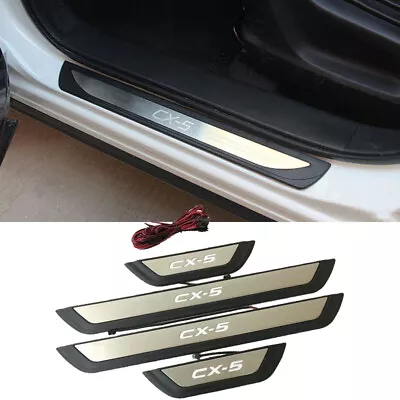 Fit For Mazda CX-5 CX5 2017-19 LED External Door Sill Scuff Plate Welcome Pedal • $46.99