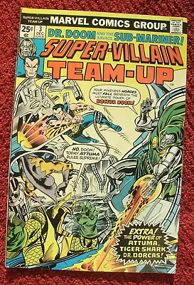 Super Villain Team-up #3 Dec. (1975) Marvel 25¢ Dr. Doom Sub-Mariner! VF/NM! • $2.99