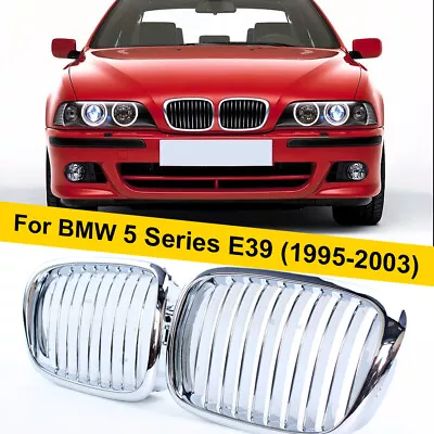 Front Kidney Grill Chrome Fits 1997-2003 BMW E39 M5 Series 525i 528i 530i 540i • $34.98