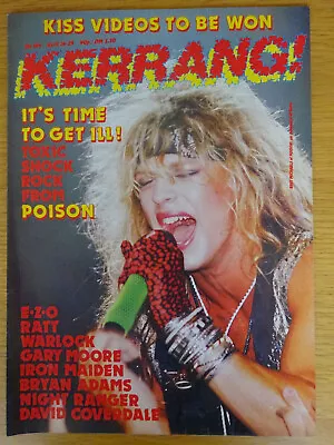 Kerrang Issue 144 Poison Ratt Warlock Gary Moore Iron Maiden Whitesnake E-z-o • £10