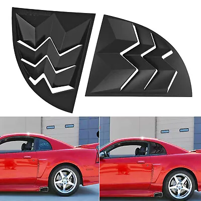 2pcs Side Window Scoop Louvers ABS Sun Shade Cover For 1999-2004 Ford Mustang • $40.60