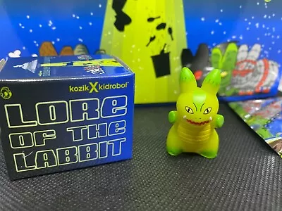 Kozik X Kidrobot Lore Of The Labbit 1.5  Mini Smorkin Labbit Green Kaiju Vinyl • $11