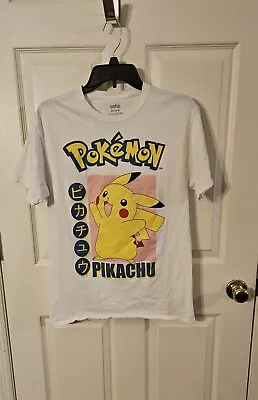 Pokémon Men’s Pikachu Japan Retro Shirt White Size Medium  • $10.99