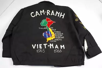 1965-66 CAM-RANH VIET-NAM Childs Embroidered Military Tour Jacket Dragons Tiger+ • $247.49