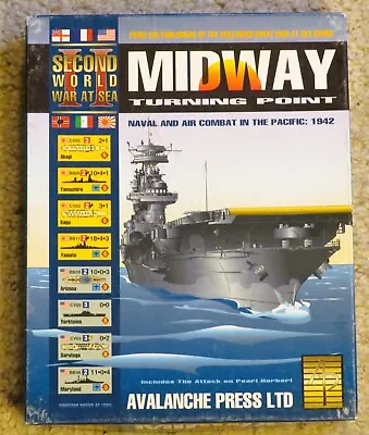 Midway Wargame By Avalanche World War II Naval Combat  The Turning Point • $29.99