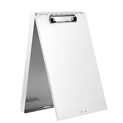 Metal Clipboard Case With Storage Box Self Locking A4 Paper Holder Aluminum • $36.23
