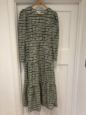 £0.99 • Buy Topshop Maxi Batik Style Khaki Print Dress Size 12