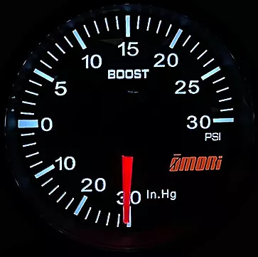 Omori 52mm Electrical Boost Turbo Gauge VW Audi White Backlight • $72