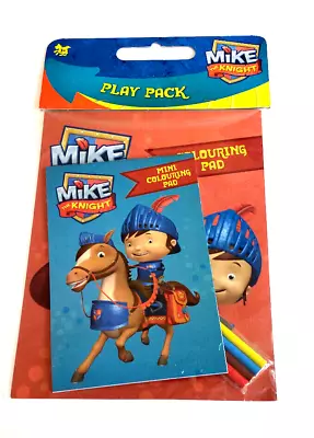 MIKE THE KNIGHT PLAY PACK 2 Colouring Pads 4 COL PENCILS YELLOW BLUE BROWN & RED • £2.99