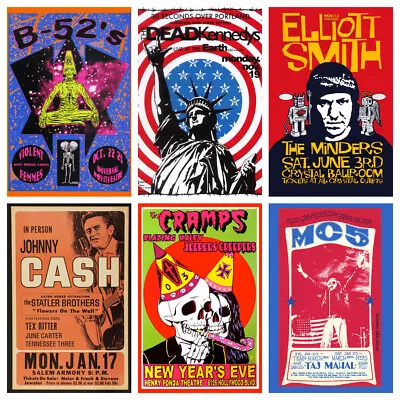 £3.99 • Buy Band & Music Posters Vol.1 Grunge Rock Blues Pub Bar Decor Cafe Disco Shop Wall 