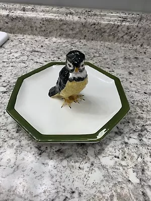 Vintage Mottahedeh Standing Owl Plate 7.5” Marked Italy S-6383 • $45