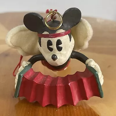 1970S Vintage Mickey Mouse Angel Plain Accordion Christmas Tree Ornament D4 • $25