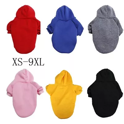 $6.99 • Buy 2 Leg Pet Dog Clothes Cat Puppy Coat Winter Hoodies Warm Sweater Jacket Clothing
