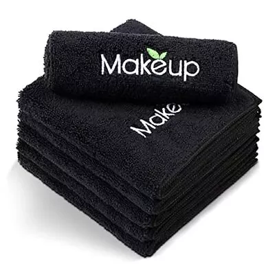  Microfiber Makeup Remover Cloths - Super Soft Quick 6 Count (Pack Of 1) Black • $20.84