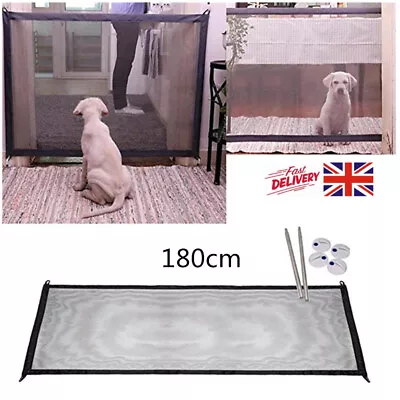 £8.55 • Buy Dog Mesh Magic Pet Gate Safe Guard Door Indoor Safety Enclosure Net UK Stock