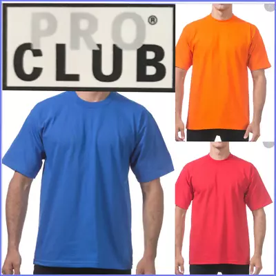 5 Pack Pro Club Proclub Men's Plain Short Sleeve T Shirt Heavyweight Cotton Tee • $29.65