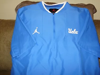 UCLA Bruins NIKE Jordan DM9160 Coaches 1/4 Zip S/S Wind Golf Jacket Men's Large • $47.99