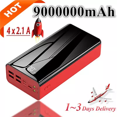 9000000mAh Power Bank 4 USB Fast Charger Battery Pack Portable Fr Mobile Phone • £4.99