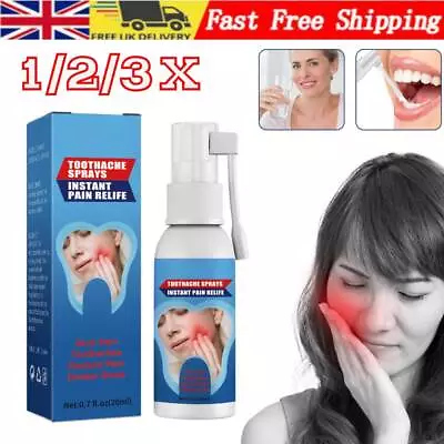 1-3X Toothache Spray Instant Pain Relief Oral Care Effective Dental Treatment • £4.99