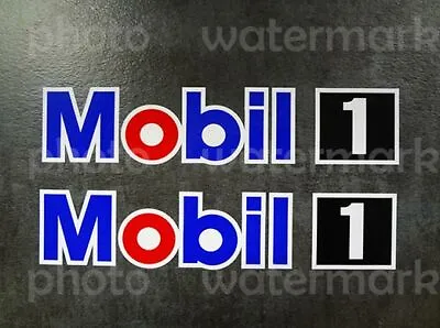 2x Mobil 1 Oil Decal Sticker Logo Pegatina Kart Racing Bike Drag Truck Pick Size • $7.25