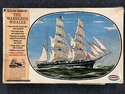 Rare Vintage 1966 Aurora Wanderer Whaler Ship Boat Model Kit 440-600 • $199.50