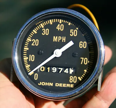Stewart Warner Vintage John Deere Logo 80 MPH 3  Speedometer 550 EP05 AM52091 • $139