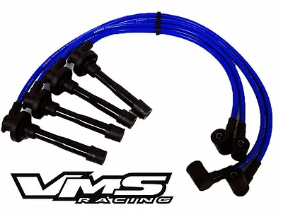 Vms Racing 96-00 Honda Civic 10.2mm 10.2 Mm Spark Plug Wires Set Blue • $46.88