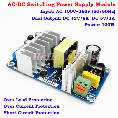 $11.99 • Buy AC-DC Converter 110V 220V 230V To DC5V 12V Dual Volt Power Switching Transformer