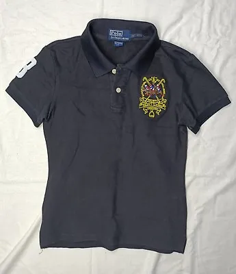 Boys Black Short Sleeve Polo T-Shirt/Top Ralph Lauren Size Small Boys 9-10 Years • £11.49