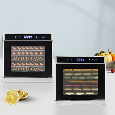 Commercial Food Dehydrator 6/8 Tray Stainless Steel Fruit Meat Jerky Dryer Timer • $130