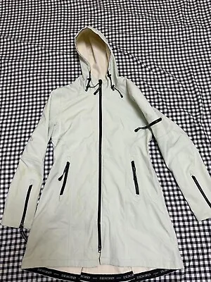 Ilse Jacobsen Hornbaek Raincoat Mint Soft Shell Long Hooded Jacket Woman's Sz 40 • £50