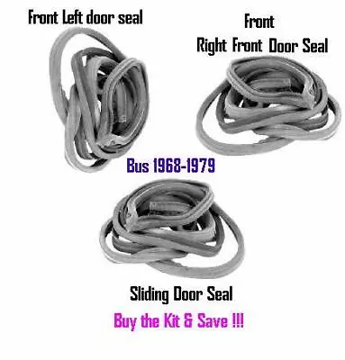 $219.90 • Buy Vw Kombi Bus 1968-1979 Door Rubber Kit 3pcs 