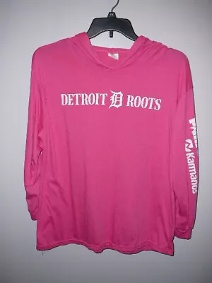 Detroit Tigers MLB Pink Out The Park Lightweight Detroit Roots Pink Hoodie-XL • $17.99
