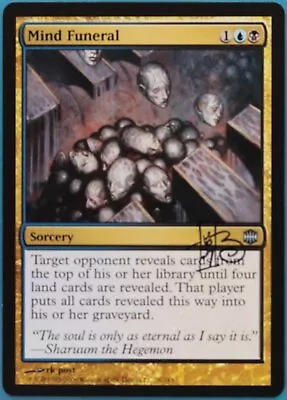 Mind Funeral Alara Reborn NM Blue Black Uncommon SIGNED CARD (419141) ABUGames • $6.19